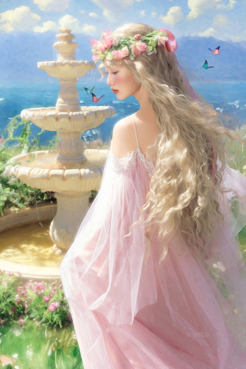 白马与海边的少女_成都婚纱摄影